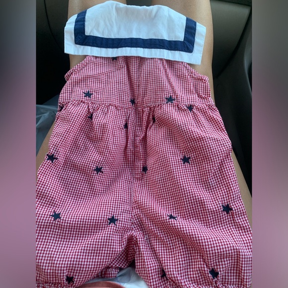 Girls Toffee Apple Red White And Blue Patriotic Stars 9 Month - Picture 3 of 3